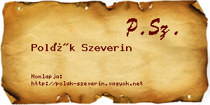 Polák Szeverin névjegykártya